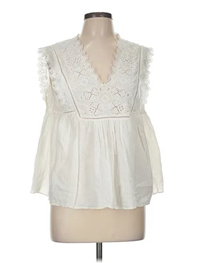 Pre-owned Rebecca Taylor Sleeveless Blouse In White