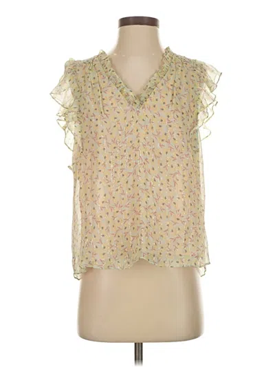 Pre-owned Rebecca Taylor Sleeveless Blouse In Yellow
