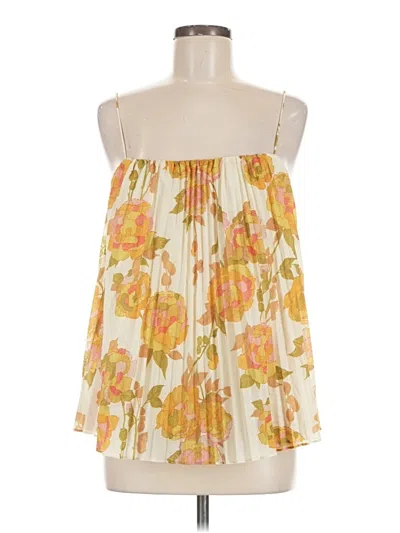 Pre-owned Rebecca Taylor Sleeveless Blouse In Yellow