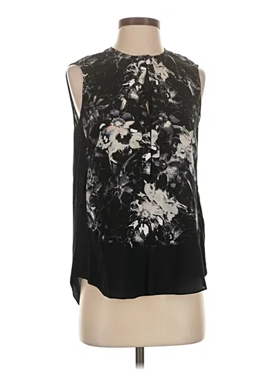 Pre-owned Rebecca Taylor Sleeveless Silk Top Black Halter Neckline Tops