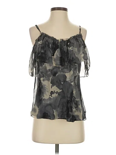 Pre-owned Rebecca Taylor Sleeveless Silk Top Black Strapless Neckline Tops