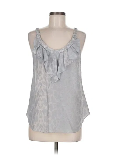 Pre-owned Rebecca Taylor Sleeveless Silk Top Gray Halter Neckline Tops