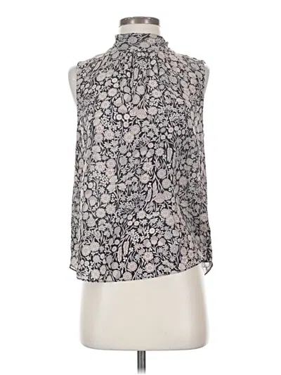 Pre-owned Rebecca Taylor Sleeveless Silk Top Gray Halter Neckline Tops