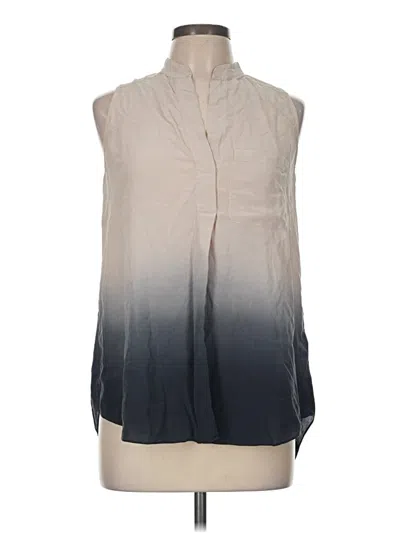 Pre-owned Rebecca Taylor Sleeveless Silk Top Gray Halter Neckline Tops
