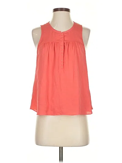 Pre-owned Rebecca Taylor Sleeveless Silk Top Orange Halter Neckline Tops