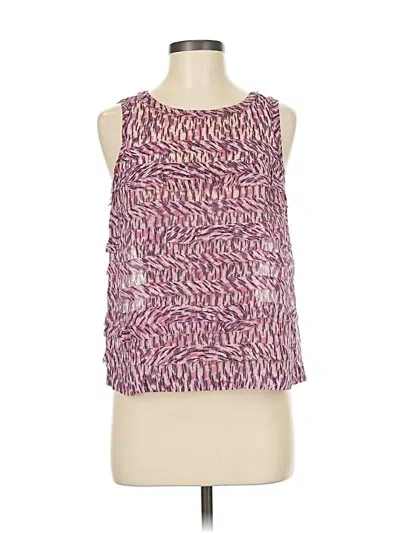 Pre-owned Rebecca Taylor Sleeveless Silk Top Purple Halter Neckline Tops