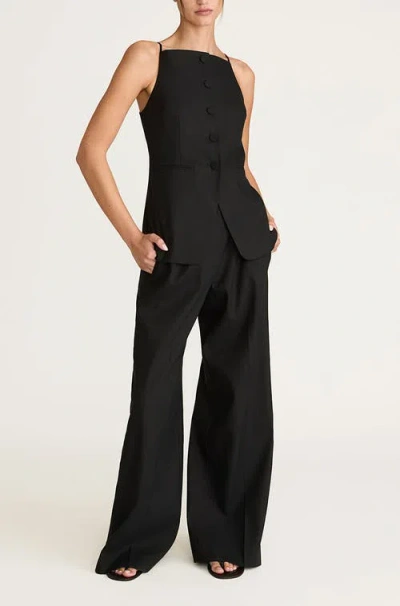 Rebecca Taylor Sleeveless Structured Top In Black