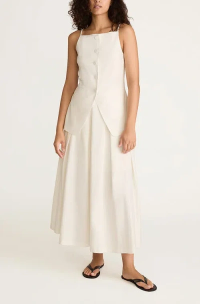 Rebecca Taylor Sleeveless Structured Top In Milk
