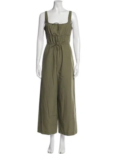 Pre-owned Rebecca Taylor Square Neckline Jumpsuit In Green