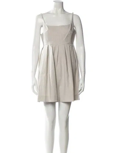 Pre-owned Rebecca Taylor Square Neckline Romper W/ Tags In Neutral