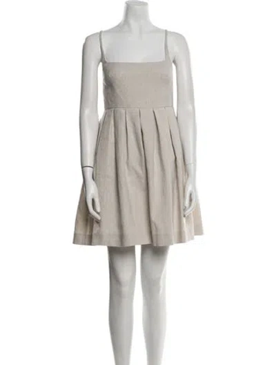 Pre-owned Rebecca Taylor Square Neckline Romper W/ Tags In Neutral