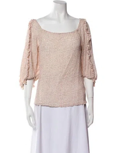 Pre-owned Rebecca Taylor Square Neckline Three-quarter Sleeve Blouse W/ Tags