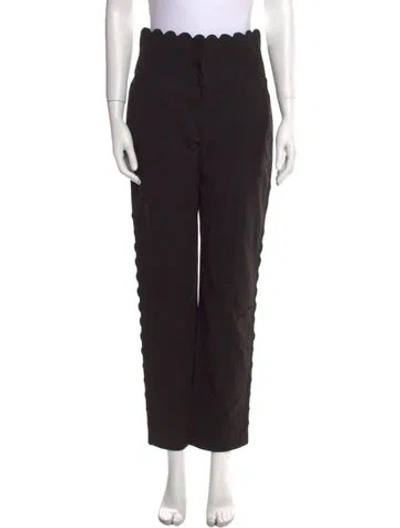 Pre-owned Rebecca Taylor Straight Leg Pants In Black