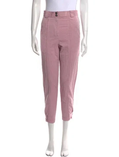 Pre-owned Rebecca Taylor Straight Leg Pants In Pink