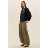 Rebecca Taylor Stretch Linen Top In Black