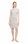 Rebecca Taylor Stripe Mini Boucle Skirt In Multi
