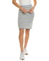Rebecca Taylor Stripe Mini Boucle Skirt In Blue