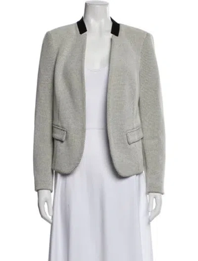 Pre-owned Rebecca Taylor Striped Blazer In Black