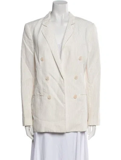 Pre-owned Rebecca Taylor Striped Blazer In Neutral