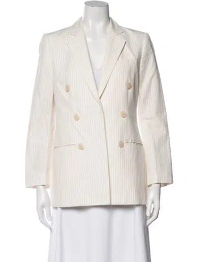 Pre-owned Rebecca Taylor Striped Blazer In Neutral
