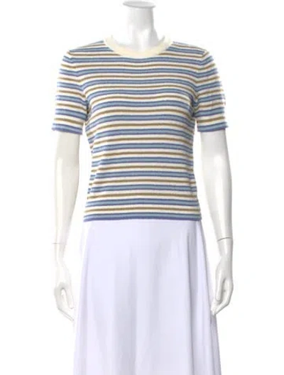 Pre-owned Rebecca Taylor Striped Crew Neck Sweater In Multi