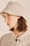 Rebecca Taylor Striped Hat In Neutral