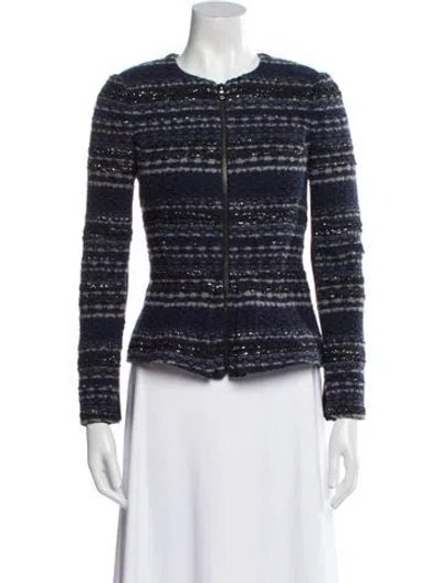 Pre-owned Rebecca Taylor Striped Jacket In Blue