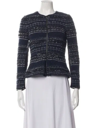 Pre-owned Rebecca Taylor Striped Jacket In Blue