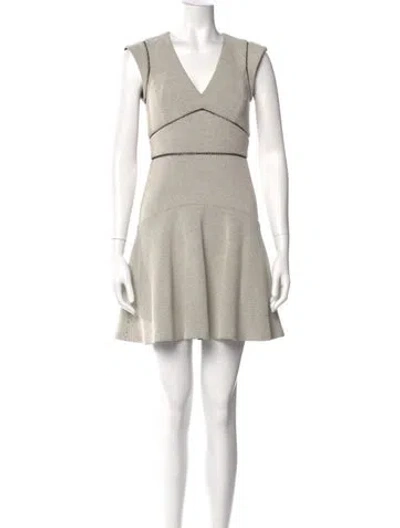 Pre-owned Rebecca Taylor Striped Mini Dress In White
