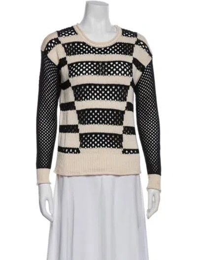 Pre-owned Rebecca Taylor Striped Scoop Neck Sweater In Multi