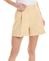Rebecca Taylor Suiting Tailored Short In Beige