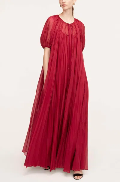 Rebecca Taylor Sunburst Pleat Dress In Red