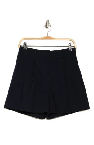 Rebecca Taylor Tailored High Waist Suiting Shorts In Navy