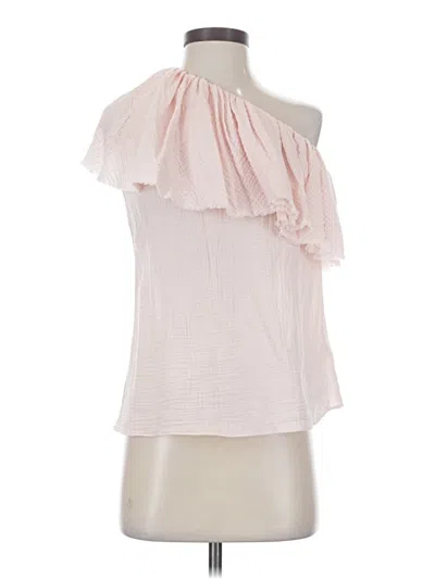 Pre-owned Rebecca Taylor Tank Top Pink One Shoulder Neckline Tops
