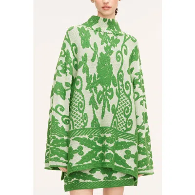 Rebecca Taylor Tapestry Jacquard Turtleneck In Tapestry Fleur Golf Combo
