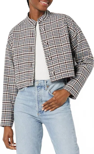 Rebecca Taylor Techy Jacket In Houndstooth In Multi