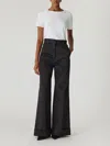 Rebecca Taylor Refined Suiting Wide Leg Trouser In Black
