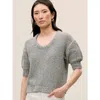 Rebecca Taylor Thea Knit Sweater In Black Multi