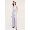 Rebecca Taylor Tie Front Jumpsuit In Soft Periwinkle