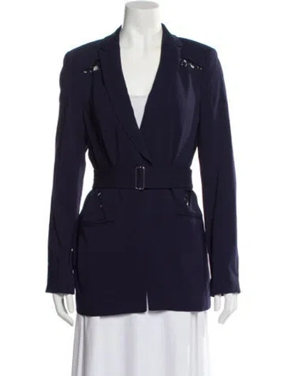 Pre-owned Rebecca Taylor Trench Coat In Blue