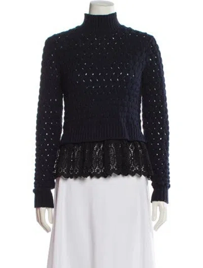 Pre-owned Rebecca Taylor Turtleneck Sweater In Blue