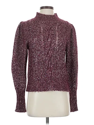 Pre-owned Rebecca Taylor Turtleneck Sweater In Burgundy