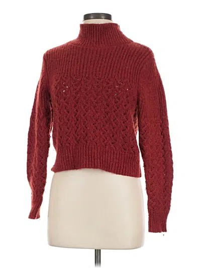 Pre-owned Rebecca Taylor Turtleneck Sweater In Burgundy