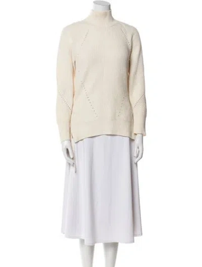 Pre-owned Rebecca Taylor Turtleneck Sweater In Neutral