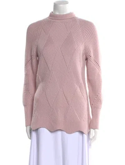 Pre-owned Rebecca Taylor Turtleneck Sweater In Pink