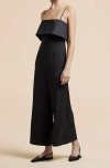 Rebecca Taylor Tuxedo Wide Leg Jumpsuit In Black