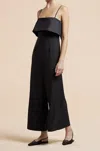 Rebecca Taylor Tuxedo Wide Leg Jumpsuit In Black