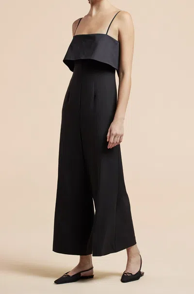 REBECCA TAYLOR TUXEDO WIDE LEG JUMPSUIT