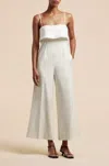 Rebecca Taylor Tuxedo Wide Leg Jumpsuit In White