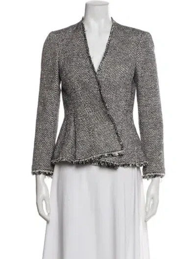 Pre-owned Rebecca Taylor Tweed Pattern Blazer In Multi